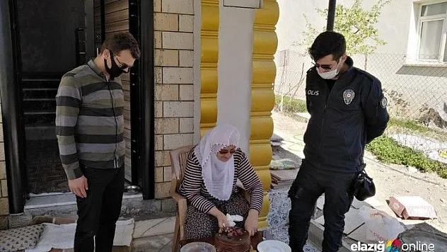 Haladan yeğene polisle doğum günü pastası