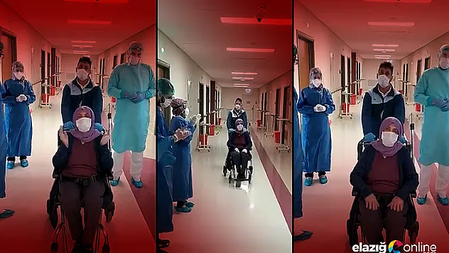 Koronayı yenen hasta alkışlarla taburcu edildi