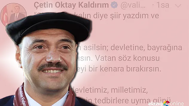 Vali Kaldırım, 'Evde Kal Gakgo' dedi, şiir okudu