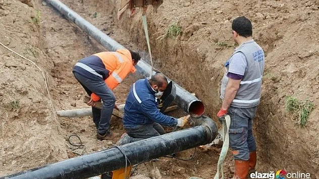 İçme suyu ana terfi hattı 3 km'lik kısım tamamlandı