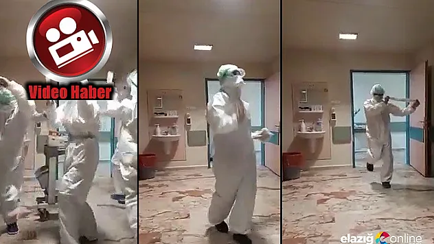 Yoğun bakım hastası bitince sağlıkçılar müzik eşliğinde oynayarak kutlama yaptı