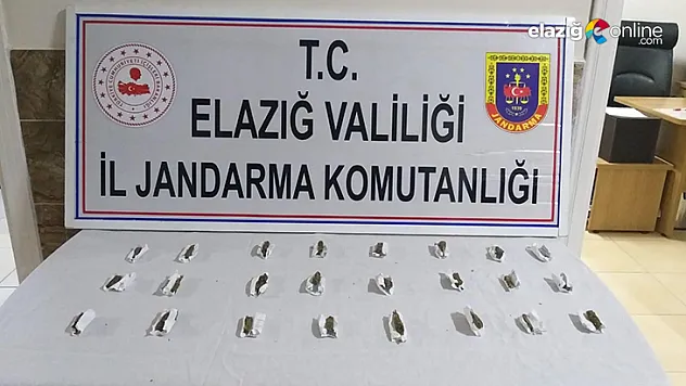 24 içimlik paket halinde esrar maddesi ele geçirilirken bir şüpheli yakalandı