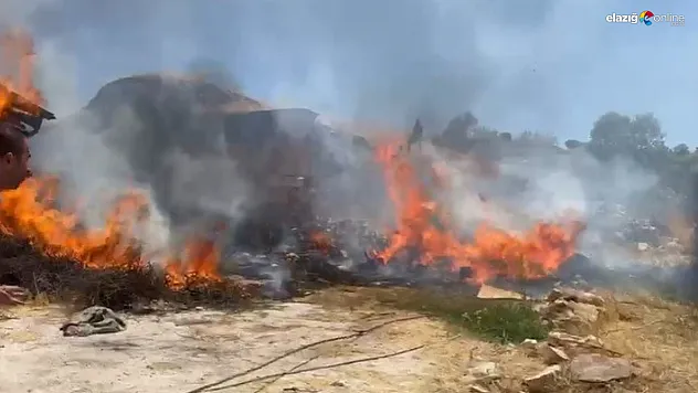 Keban'daki 750 Yıllık Tarihi Kervansaray Alevlere Teslim Oldu!