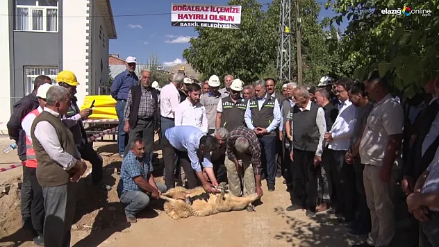 Baskil'de doğal gaz sevinci! İlçede doğal gaz temel atma töreni gerçekleştirildi