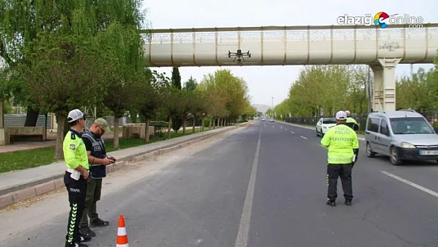 Bayram öncesi drone destekli trafik denetimi
