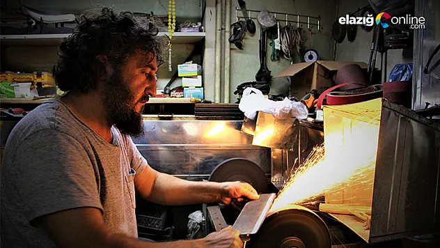 Bıçak bileme ustalarının 'Kurban Bayramı' mesaisi