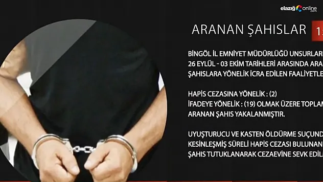 Bingöl'de 35 şüpheli yakalandı