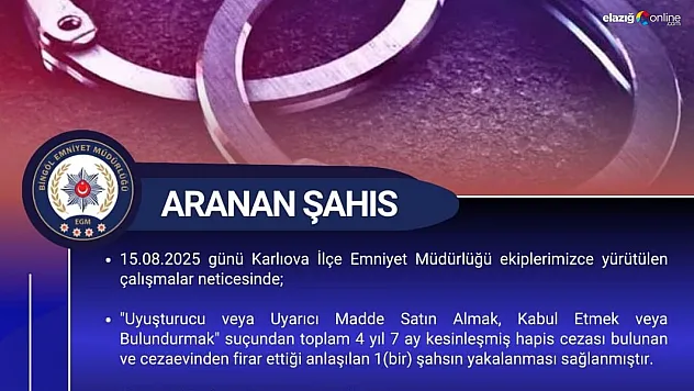 Bingöl'de aranan firari yakalandı