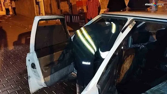 Bingöl'de park halindeki araç alev aldı