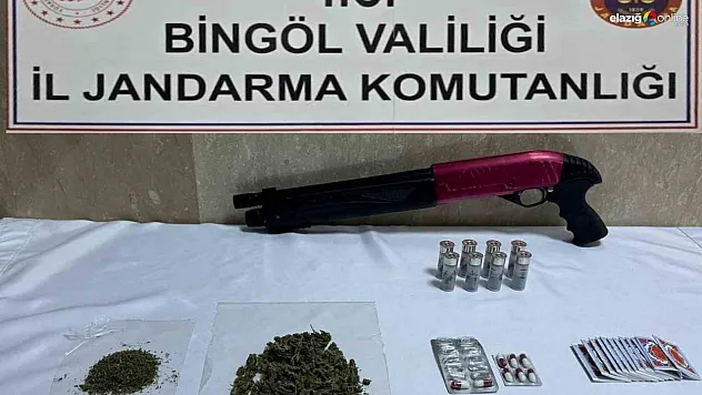Bingöl'de uyuşturucu madde ve ruhsatsız silah ele geçirdi