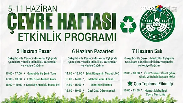 Çevre Haftası etkinlikleri başlıyor