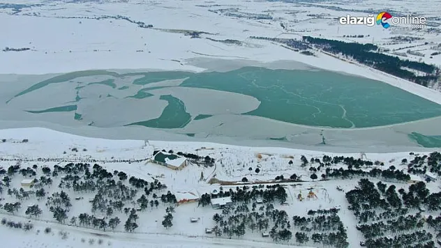 Cip Baraj Gölü buz tuttu