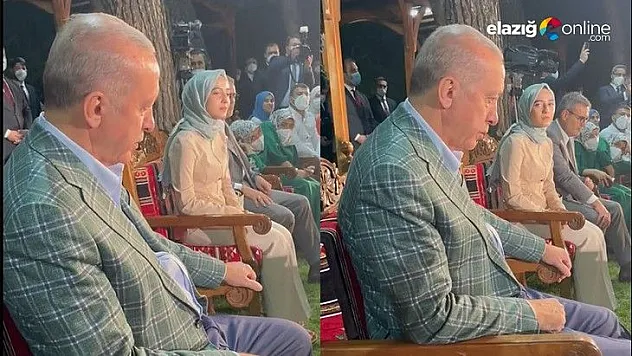 Cumhurbaşkanı Erdoğan, şiirini dinlerken gözyaşlarına hakim olamadı