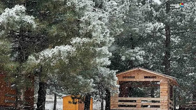 Elazığ'a kış geldi! Mevsimin ilk karı düştü