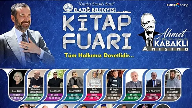 Elazığ Belediyesi Kitap Fuarı 8 Ekim'de başlıyor