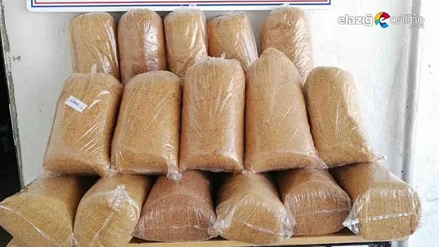 Elazığ'da  130 kilo kıyılmış tütün ele geçirdi