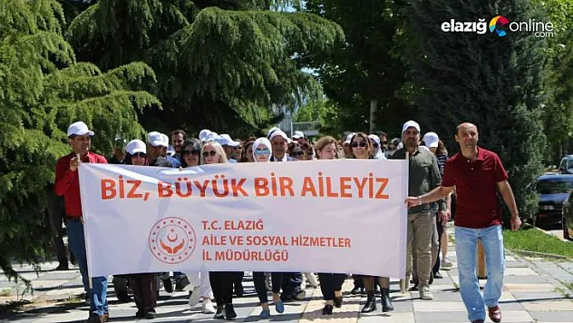 Elazığ Aile ve Sosyal Hizmetlerden farkındalık yürüyüşü