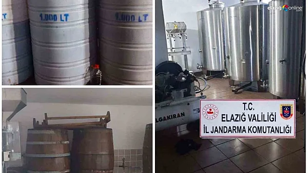 Elazığ'da kaçak alkol operasyonu!