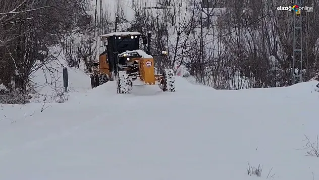 Elazığ İl Özel İdaresi'nden karla mücadelede tam saha pres