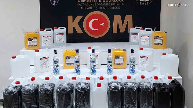 Elazığ'da Sahte Alkol Operasyonu: 190 Litre Etil Alkol Ele Geçirildi!