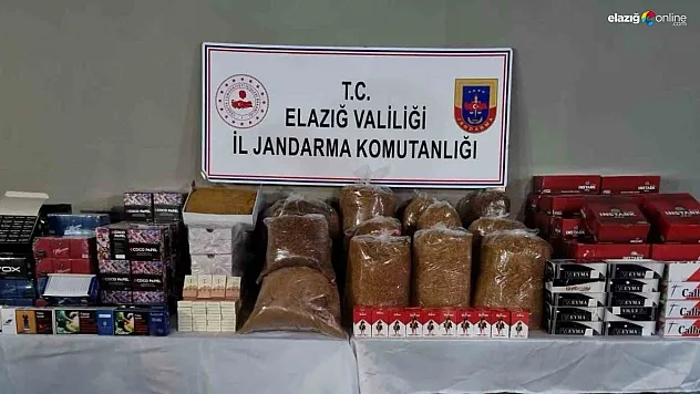 Elazığ jandarmasından kaçak tütün operasyonu!