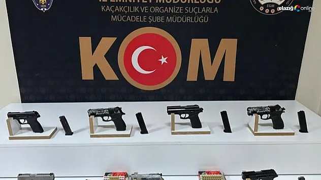 Elazığ emniyetinden kaçak silah ticaretine darbe!