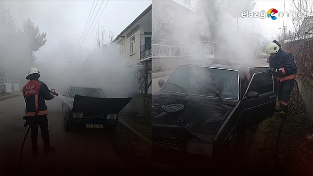 Elazığ'da araç yangını