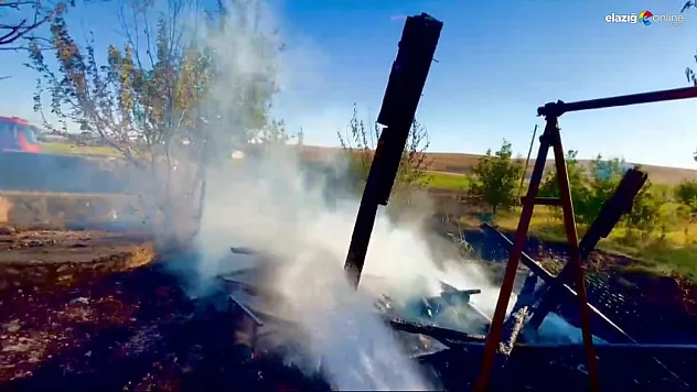 Elazığ'da Bahçede Çıkan Yangın, Büyümeden Kontrol Altına Alındı!