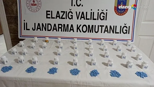 Elazığ'da bin adet uyarıcı hap ele geçirildi