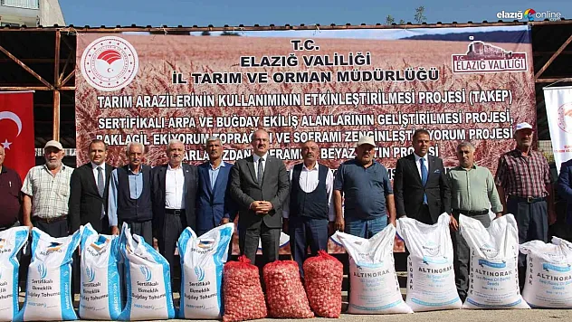 Elazığ'da çiftçiye 6 buçuk milyon liralık hibeli tohum desteği
