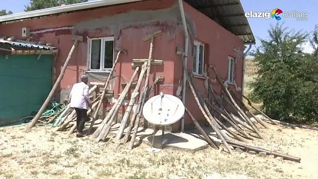 Elazığ'da depremde hasar alan eve farklı tedbir