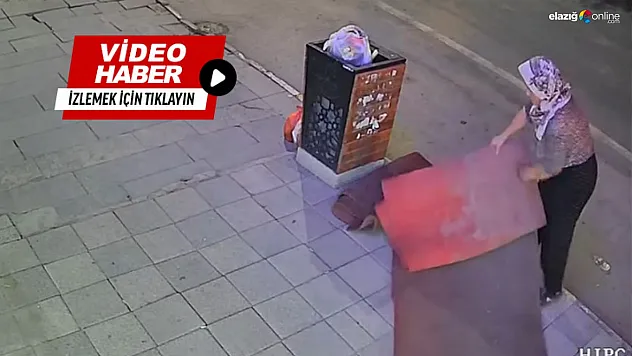 Elazığ'da esnaf şaşkın: Yaşlı kadın dükkan önündeki halıları toplayıp çöpe attı!