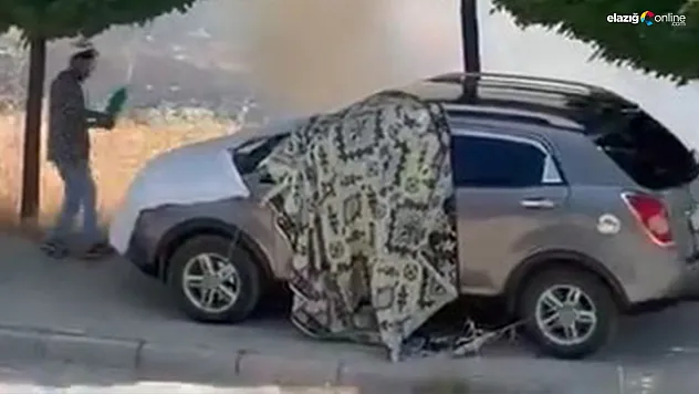 Elazığ'da Gençlerin Cesareti Yangının Büyümesini Engelledi!