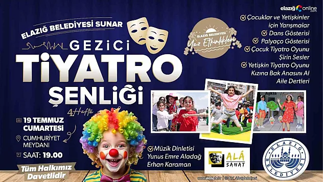 Elazığ'da Yaz Akşamları Gezici Tiyatro ve Musiki Topluluğuyla Canlanıyor!