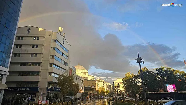 Yağmur Bitti, Renkler Dans Etti: Elazığ'da Gökkuşağı Hayran Bıraktı