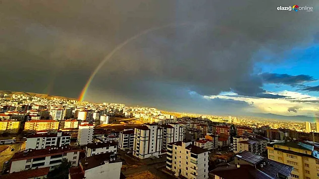 Elazığ'da Yağmurun Ardından Eşsiz Gökkuşağı Şöleni