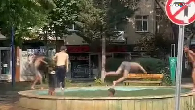 Elazığ'da Sıcak Havalara Renkli Çözüm: Çocuklar Süs Havuzuna Akın Etti!