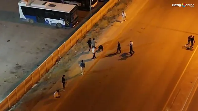 Elazığ'da Tekme ve Yumrukların Havada Uçuştuğu Kavga Dron ile Görüntülendi!