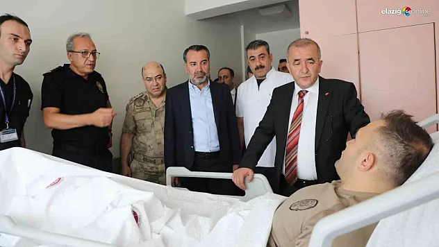 Elazığ'da Silahlı Olay Sonrası Yaralı Polis için İl Protokolü Seferber Oldu!