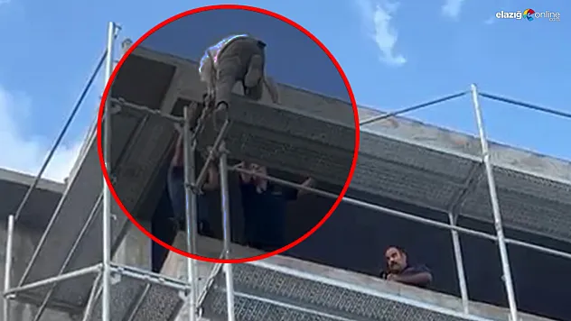 Elazığ'da İnşaat Halindeki Binada Korku Dolu Anlar: Ekipler Son Anda Kurtardı!