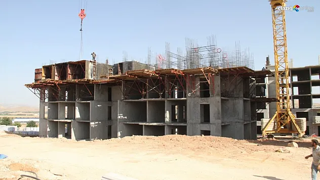 Elazığ'da inşaat sektörü hız kesmiyor