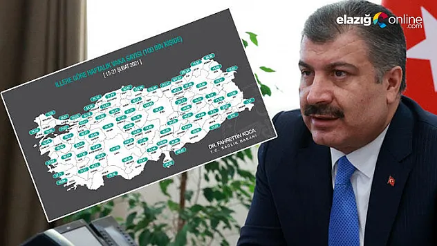 Sağlık Bakanı Koca illere göre vaka sayılarını açıkladı