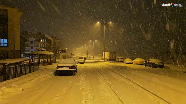 Elazığ'da beklenen kar yağışı kenti etkisi altına aldı