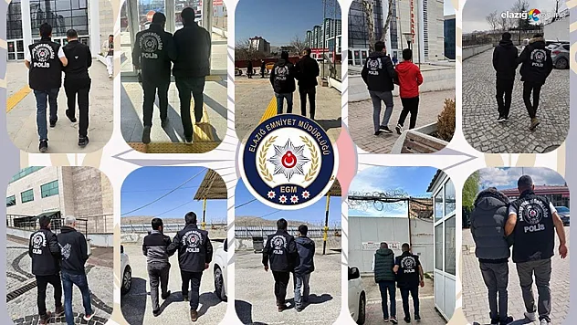 Elazığ Polisi Nisan Ayında Suçlulara Geçit Vermedi: 107 Aranan Şahıs Yakalandı!