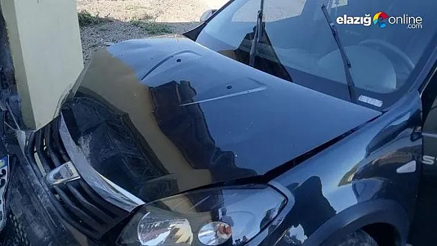 Hafif ticari araç evin duvarına çarparak durabildi