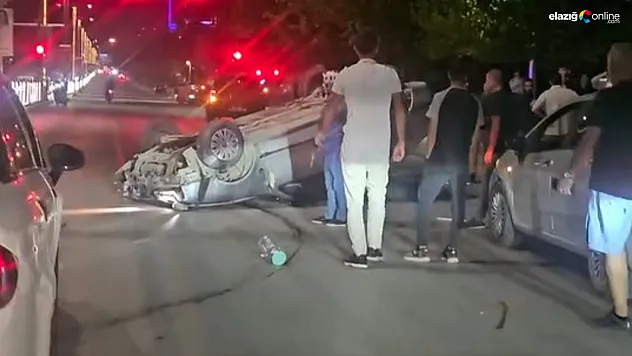 Elazığ'da Feci Kaza! Araç Takla Attı, 1 Yaralı!