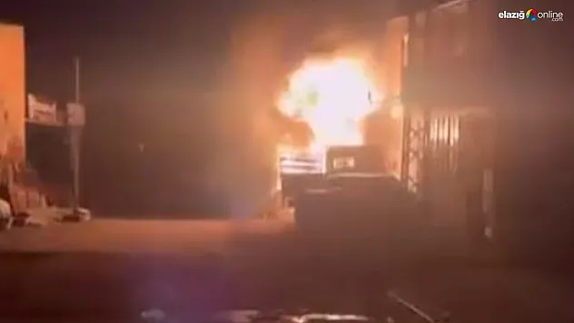 Kovancılar'da korkutan yangın