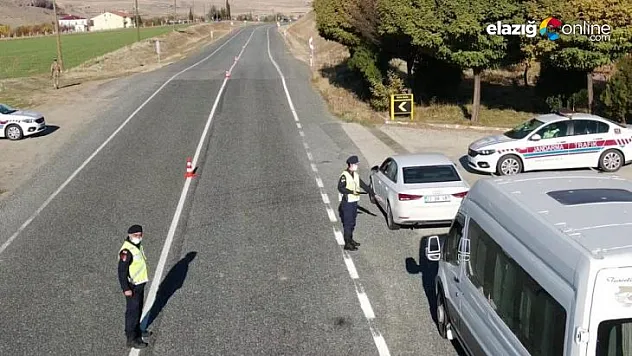Elazığ'da jandarmadan drone ile denetim