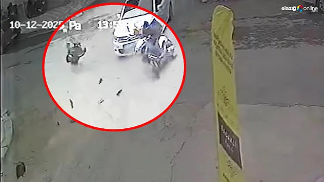 Elazığ'da Motosiklet Sürücüsü Takla Atarak Yere Düştü