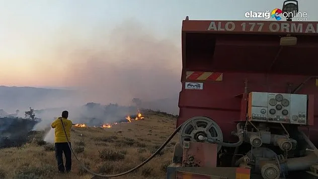 Elazığ'da örtü yangını